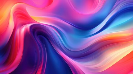 Obraz premium Vivid abstract organic wallpaper with colorful, swirling patterns and soft gradients, creating an energetic and vibrant background (Generative AI)