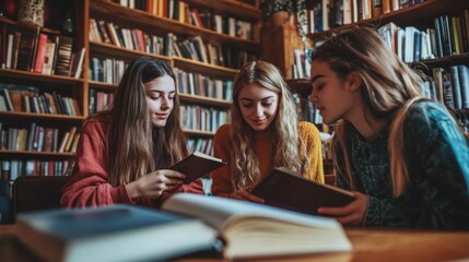 Teens Discussing Latest Read in Book Club. Literary Engagement and Intellectual Discussion