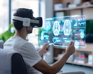 Virtual Pain Management Session with AI Powered Guidance in Comfortable Home Setting