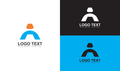 Letter A logo design that is abstract and creative that is premium branding