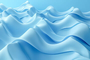 Fototapeta premium Blue wavy background is flowing smoothly
