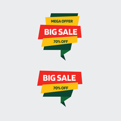 Big Sale Offer Tag Fully Editable Vector or EPS