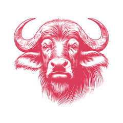 buffalo head vector illustration