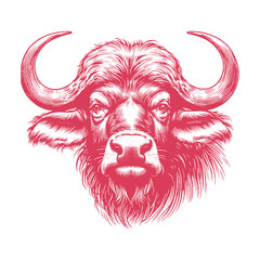 buffalo head vector illustration