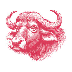 buffalo head vector illustration