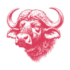 buffalo head vector illustration