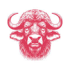 buffalo head vector illustration