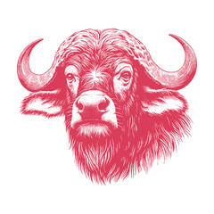 buffalo head vector illustration