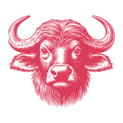 buffalo head vector illustration