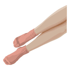 Women socks png sticker, pastel design, transparent background