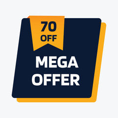 Mega Sale Offer Tag Fully Editable Vector or EPS