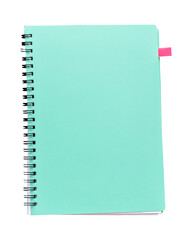 Green notebook png, transparent background
