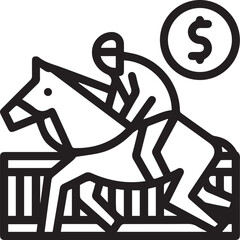 Horse icon symbol vector image Illustration
