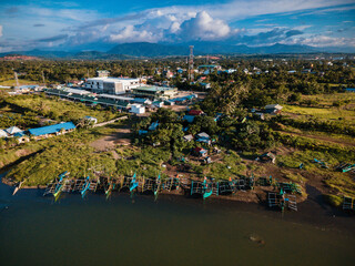 Obraz premium The harbor at Santa Ana, Cagayan is a bustling hub for local fishermen, cargo vessel.
