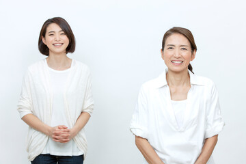 母親と娘のポートレート