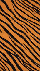 Fototapeta premium A bold illustration of tiger fur in an extreme close-up shot, capturing the vibrant orange and black stripes, perfect for seamless pattern design