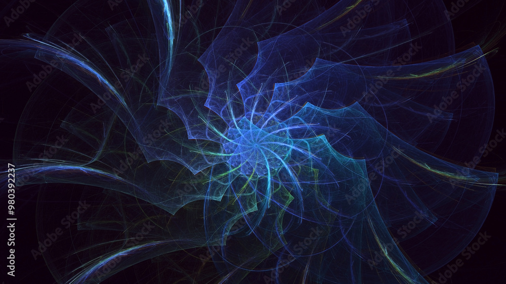Aufkleber 3d manual rendering abstract round light background. its not ai generatd illustration.