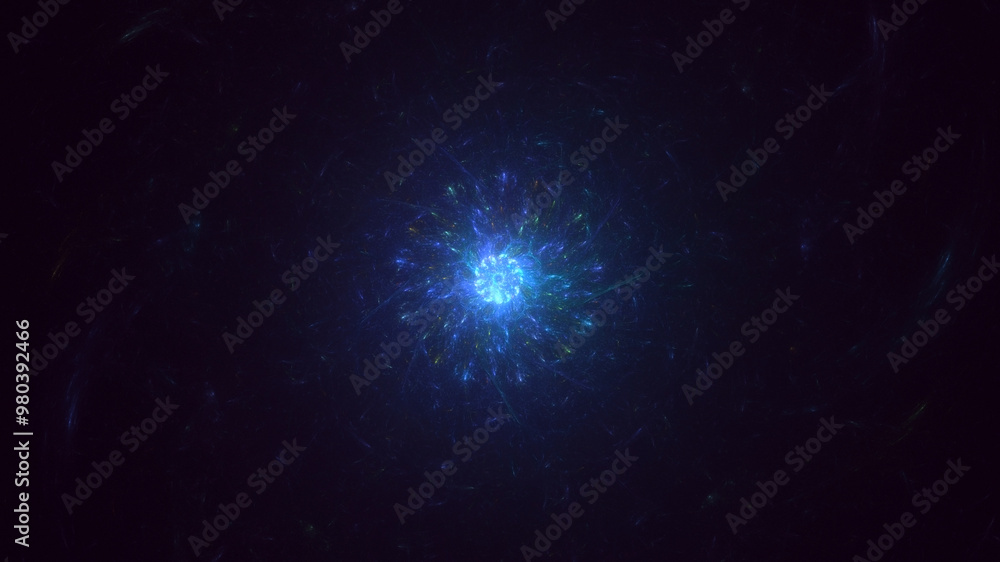Aufkleber 3d manual rendering abstract circle light background. its not ai generatd illustration.