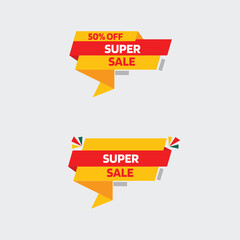 Super Sale Offer Tag Fully Editable Vector or EPS