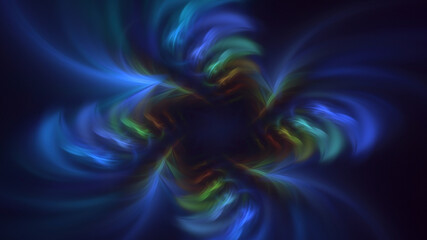3D manual rendering abstract fractal light background. Its not AI Generatd illustration.