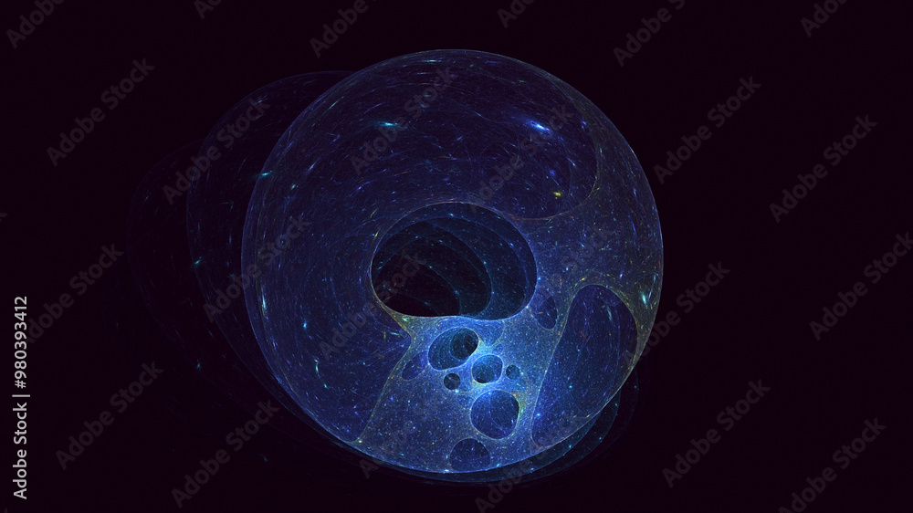 Aufkleber 3d manual rendering abstract circle light background. its not ai generatd illustration.
