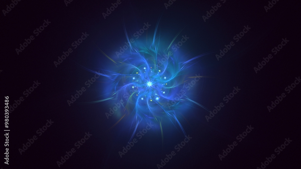 Aufkleber 3d manual rendering abstract circle light background. its not ai generatd illustration.