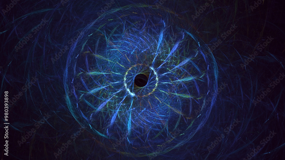 Poster 3d manual rendering abstract colorful fractal light background. its not ai generatd illustration.