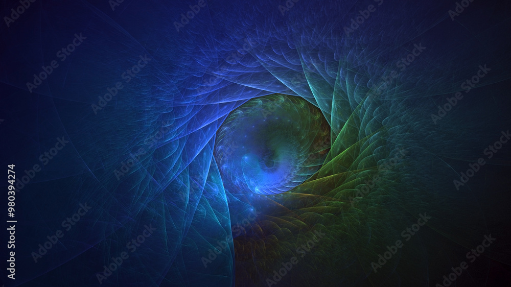 Poster 3d manual rendering abstract colorful fractal light background. its not ai generatd illustration.