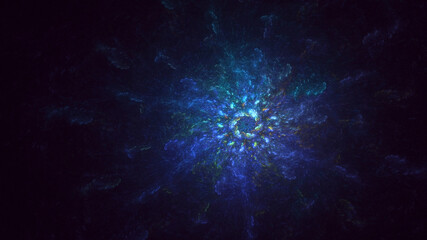 3D manual rendering abstract colorful fractal light background. Its not AI Generatd illustration.