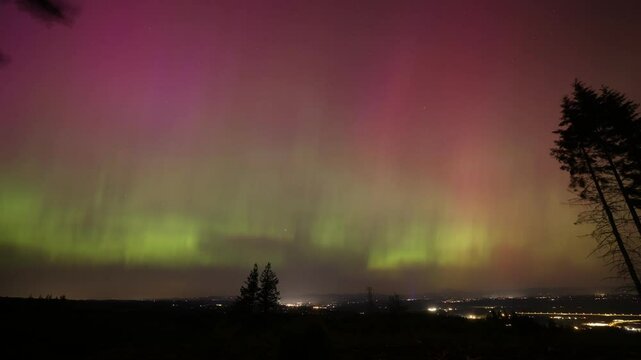 Northern Lights Over Oregon Northwest. 