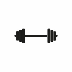 sports equipment icon, barbell, flat illustration isolated on a white background