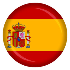 Spanish national flag circle pin and badge