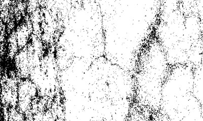 Abstract black and white grunge dust grain distressed particle texture white background. Black and white grunge vector background.