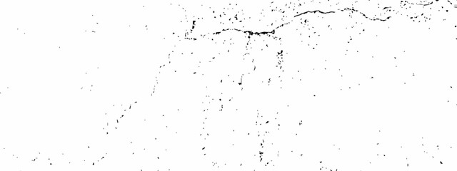 Abstract black and white grunge dust grain distressed particle texture surface white background. Black and white grunge vector background.