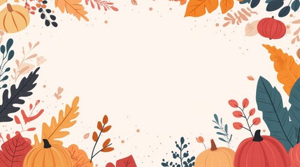 A vibrant autumn decoration featuring colorful pumpkins, leaves, and natural elements for a seasonal celebration