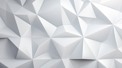 Abstract minimalist geometric triangle lowpoly mosaic pattern. White triangular abstract background.
