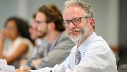 Fototapeta premium Confident Businessman in a Meeting