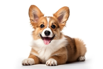 Obraz premium corgi dog isolated on white background.