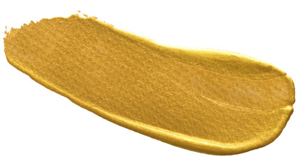 Metallic yellow paint stroke transparent png