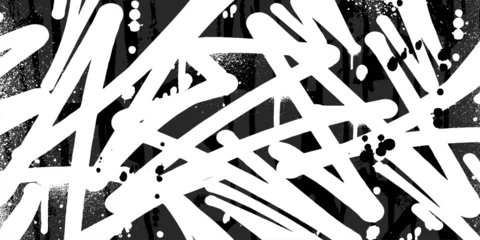Fototapeten Graffiti Abstract graffiti background with scribbles and brush hand-drawn style. Street art graffiti urban theme for prints, banners, and textiles in vector format.  © Themeaseven