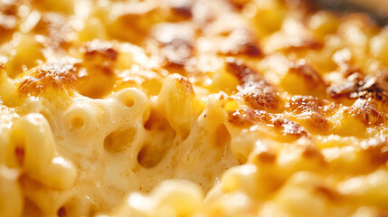Classic american cheesy Macaroni mac and cheese