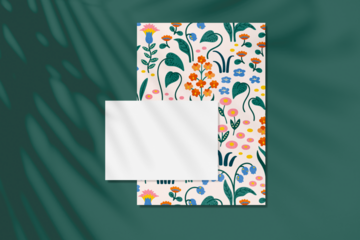 Invitation card png mockup, realistic paper, transparent design