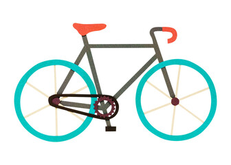 Fototapeta premium Bicycle paper craft stickerdesign element