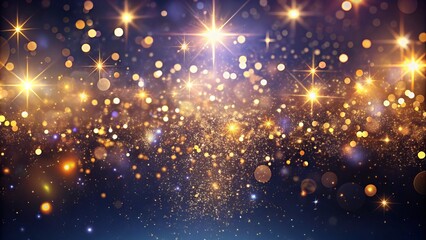 Fototapeta premium Glittering particles suspended in mid-air, their transparent form mesmerizing as they dance and sparkle against a void