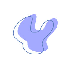 purple blob circle silhouette icon. Vector collection of blob shapes