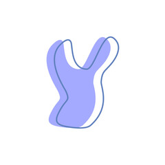 purple blob circle silhouette icon. Vector collection of blob shapes