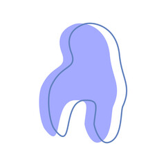 purple blob circle silhouette icon. Vector collection of blob shapes