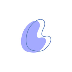 purple blob circle silhouette icon. Vector collection of blob shapes