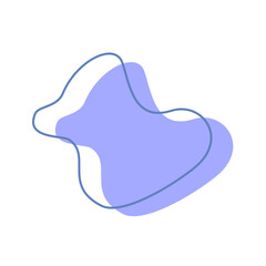 purple blob circle silhouette icon. Vector collection of blob shapes