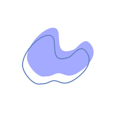 purple blob circle silhouette icon. Vector collection of blob shapes